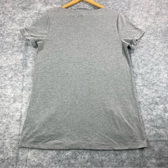 Cable & Guage Womens Grey Short Sleeve Crew Neck Front Pocketed Blouse Size M - Picture 2 of 12